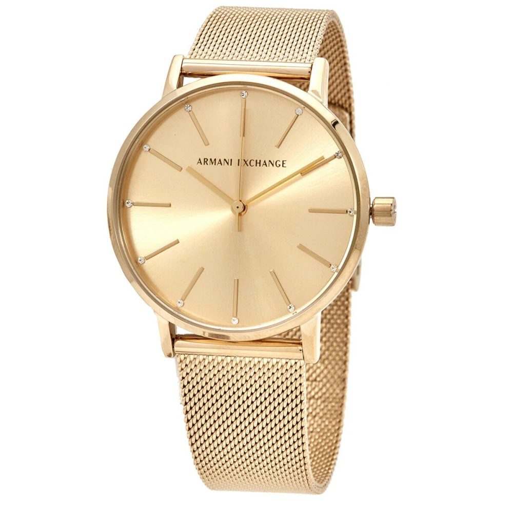 Reloj Armani Exchange de cuarzo esfera dorada