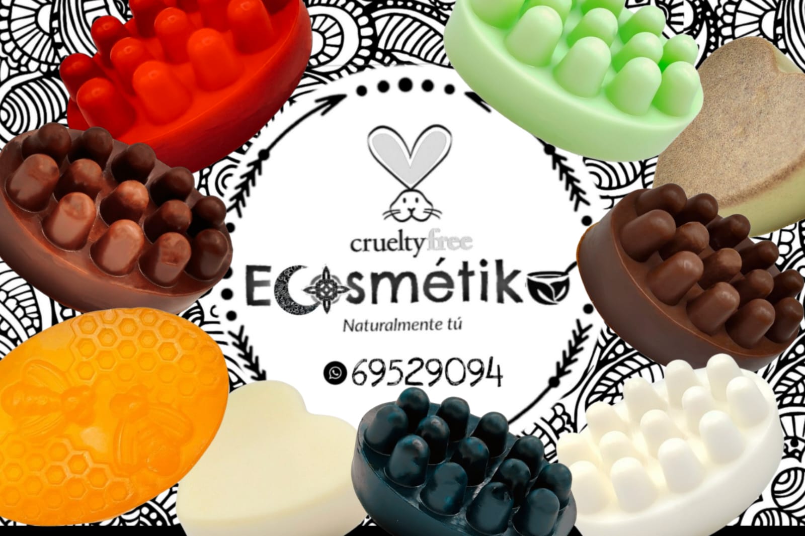 Jabón natural de arcilla verde y arroz 100 g - Imagen 4