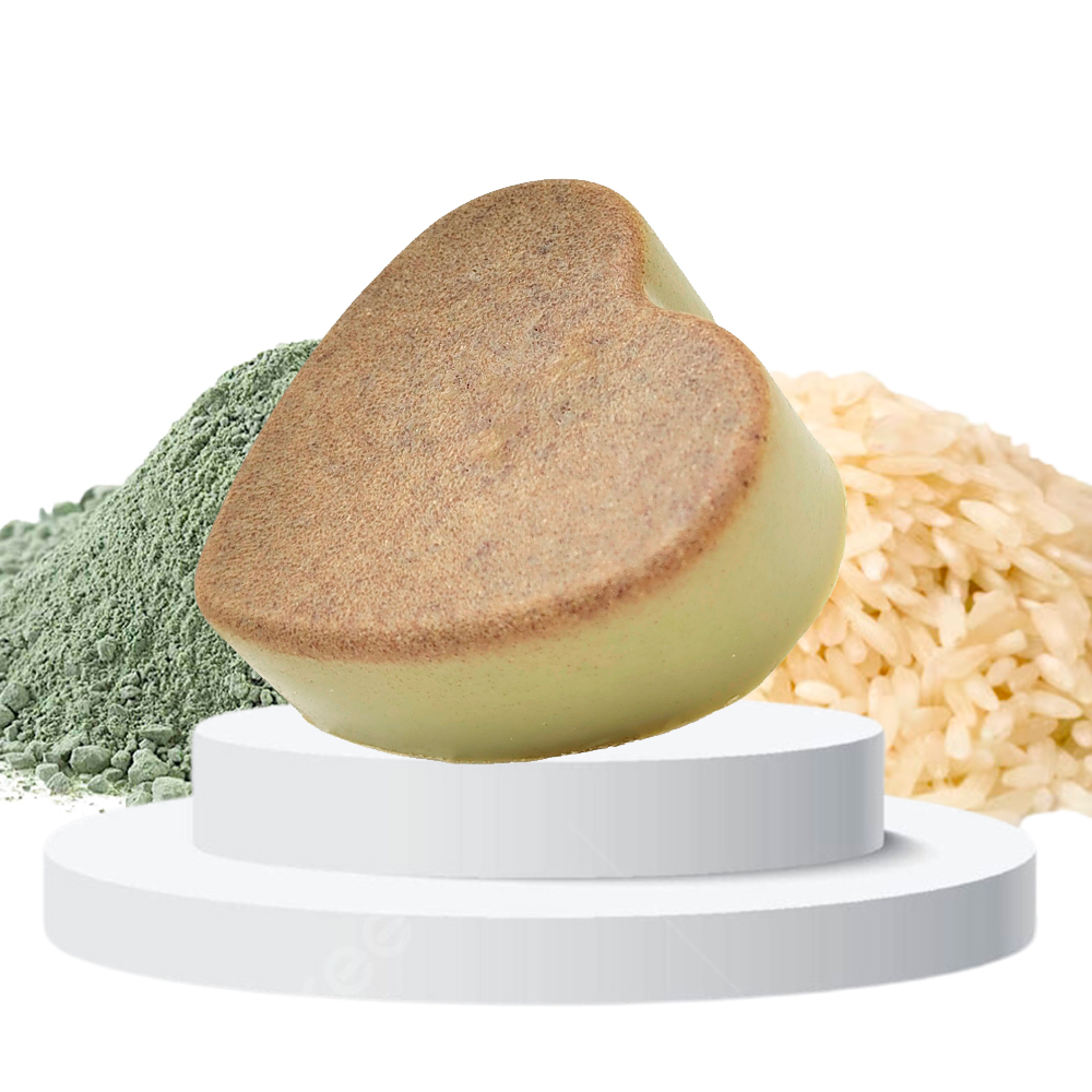 Jabón natural de arcilla verde y arroz 100 g - Imagen 2