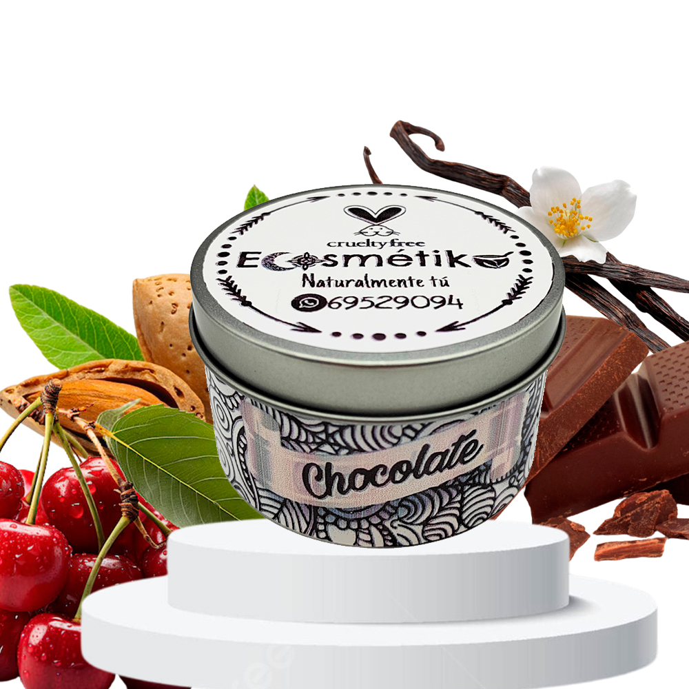 Vela de cera de almendra (Chocolate, vainilla y Cherry) - Imagen 3